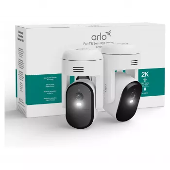 Arlo Essential 3 2K PTZ saugos kamera (2 vnt. rinkinys, balta)