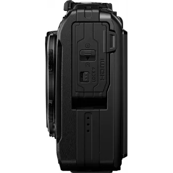OM System Tough TG-7 juodas atsparus smūgiams kompaktinis fotoaparatas, 12 MP, 4K vaizdo įrašas, atsparus vandeniui iki 15 m