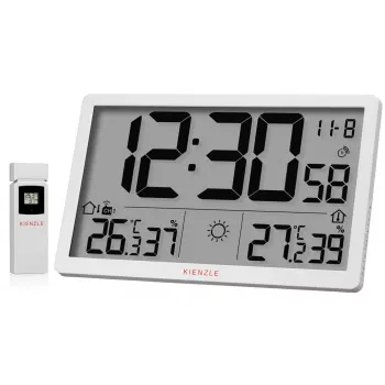 KIENZLE Jumbo NEO LCD orų stotelė su laikrodžiu, balta