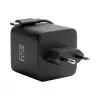 EFB Elektronik G652CE 65W GaN USB-C PD 3.0 sieninis įkroviklis su įtraukiamu kabeliu, juodas