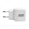 EFB Elektronik G201CE 20W USB-C GaN sieninis įkroviklis su 2 m USB-C kabeliu, PD3.0 ir QC3.0, baltas