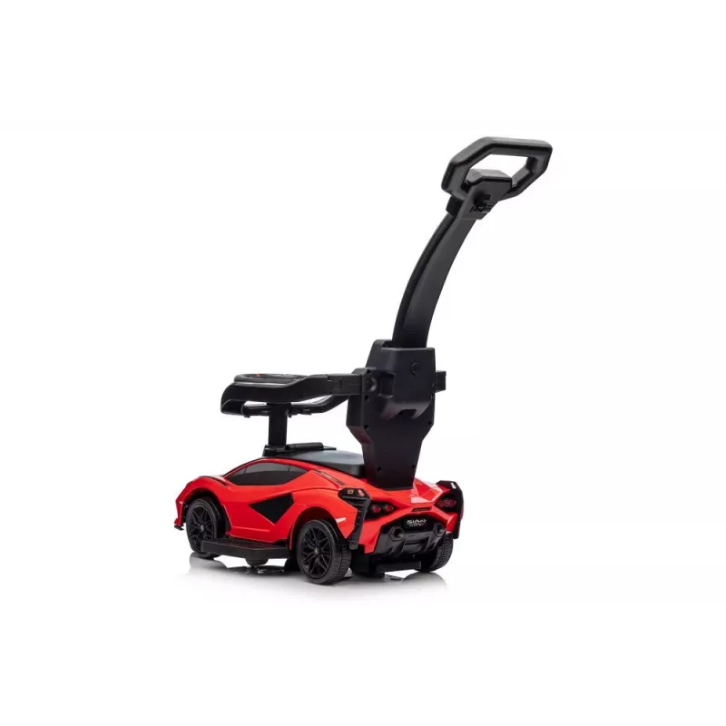 LEAN TOYS Lamborghini QLS-996T važinėjimosi mašinėlė su stūmimo rankena, raudona