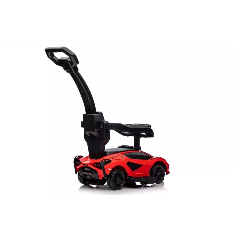 LEAN TOYS Lamborghini QLS-996T važinėjimosi mašinėlė su stūmimo rankena, raudona