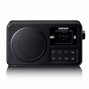 Lenco PDR-033BK nešiojamas DAB+/FM radijas su Bluetooth ir įkraunama baterija - juodas