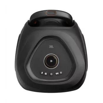 JBL PartyBox 330 nešiojama vakarėlių kolonėlė su 240W RMS, 18 val. baterija, IPX4 atsparumas vandens purslams, Bluetooth 5.1, dinaminis šviesų šou, ratukai ir teleskopinė rankena, juoda