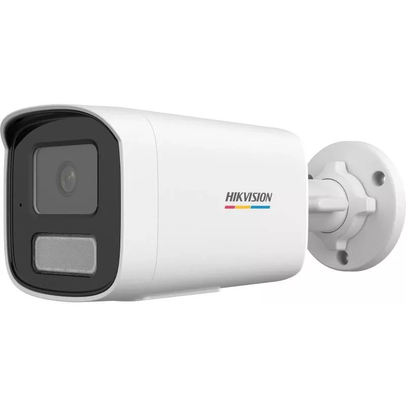 Hikvision DS-2CD1T47G3-LIU(4mm) 4MP ColorVu Lite IP cilindrinė kamera su baltos šviesos apšvietimu, įmontuotu mikrofonu, IP67, PoE