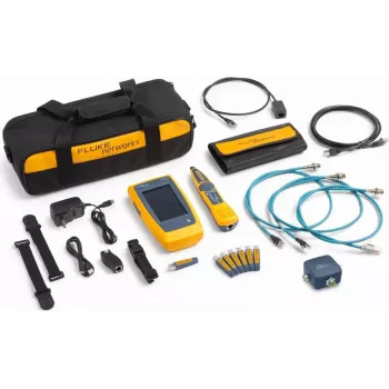 Fluke Networks LinkIQ Duo Industrial Ethernet kabelių ir tinklų testerio rinkinys su M12 adapteriais, PoE, iki 10 Gb/s, Li-Ion, CAT 3-8 6029135
