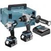 Makita DLX2588GJ 18V LXT bešepetėlių 2 dalių rinkinys su DDF485 gręžtuvu-suktuvu, DTD153 smūginiu suktuvu, 2x 5,0 Ah baterijomis, greituoju įkrovikliu ir MAKPAC dėklu