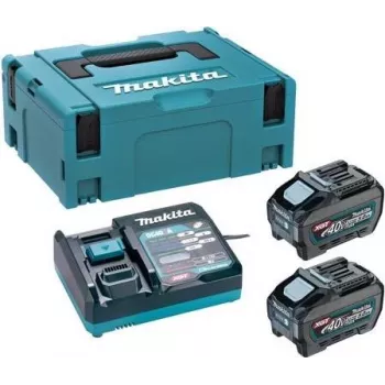 Makita PSKGRT2J XGT 40V max maitinimo šaltinio rinkinys su 2x 5,0Ah baterijomis ir greituoju įkrovikliu