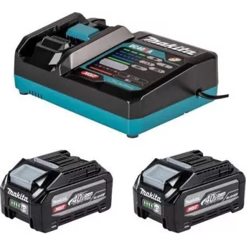 Makita 1916Y1-1 maitinimo šaltinio rinkinys 40V XGT įrankiams (2x BL4040F 4,0Ah akumuliatoriai ir DC40RA greitasis įkroviklis)