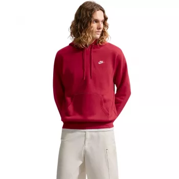 Nike Club Fleece vyrų džemperis su apvalia iškirpte raudonas S