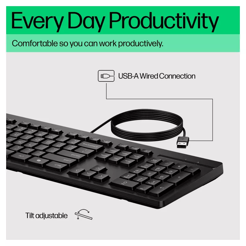 HP 125 G2 USB laidinė klaviatūra