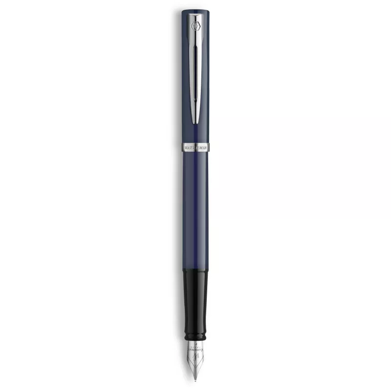 Waterman Impression plunksnakočiai rašiklis Fine smaigaliu, mėlynas lakas, chromuoti elementai, dovanų dėžutė 2225502