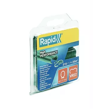 RAPID TOOLS VR22 tvoros žiedinės segės, cinkuotas plienas su žalia plastiko danga, 13 gauge, 12 mm kojelės, 1000 vienetų 40108802