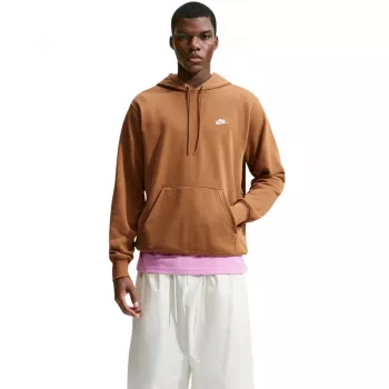 Nike Club FT PO Hoodie vyriškas flisinis džemperis su gobtuvu, šviesiai rudos spalvos, FN3866 270, M