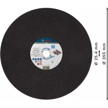 Bosch pjovimo diskas mažiesiems kampiniams šlifuokliams 355 x 4 x 25,4 mm, 2608601339