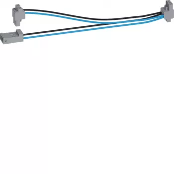 Hager Y-Splitter Cable Set 2x200mm KU9S20YE juodas/mėlynas, 1 kištukas į 2 lizdus