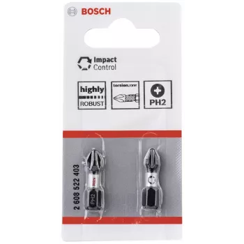 Bosch Impact Control 2608522403 Phillips PH2 antgalių rinkinys, 2 vnt., 25 mm