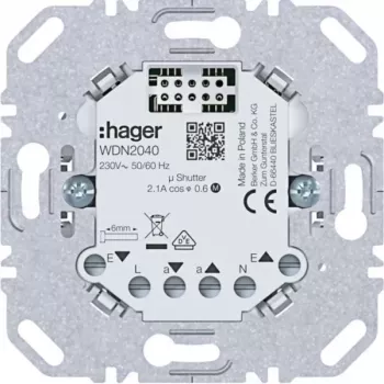 HAGER WDN2040 universalus mygtukinis šviesos reguliatorius (įdėklas), įleidžiamas, 1 modulio, 230V, 20-400W