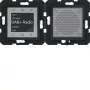 HAGER WAN6110BG Radio Touch UP DAB+ Bluetooth garsiakalbis, įleidžiamas, blizgiai juodas