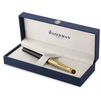 Waterman Hemisphere Rolerio rašiklis - Fine, blizgiai juodas su chromuotu apdailu, dovanų dėžutė 2225136