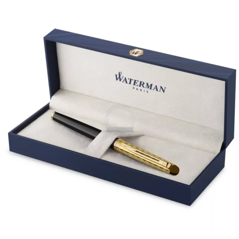 Waterman Hemisphere Rolerio rašiklis - Fine, blizgiai juodas su chromuotu apdailu, dovanų dėžutė 2225136