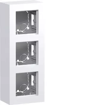 HAGER WAD8310WG 3 modulių aukštas paviršinis korpusas, poliarinė balta