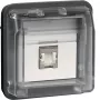 HAGER WNA226 UAE duomenų lizdas 8 polių ekranuotas Cat.6 RJ45 baltas