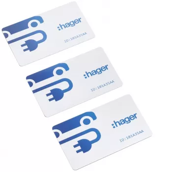 HAGER XVA410 RFID kortelės, 3 vnt. rinkinys, Mifare Classic 1K, 13,56 MHz, baltos