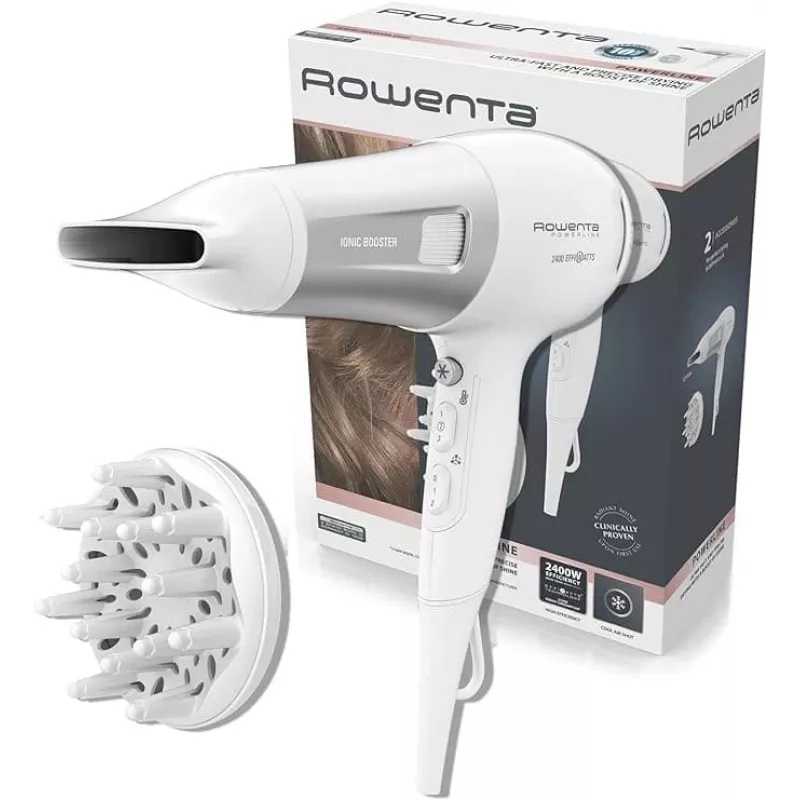 Rowenta Power 2100W plaukų džiovintuvas, baltas/sidabrinis