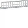 HAGER UM00K4 24 prievadų tuščia komutacinė panelė UM serijos moduliams, 19 inch 1U, šviesiai pilka