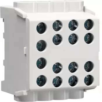 HAGER KH35L8 1-polio magistralinės linijos atšakos gnybtų blokas, 6-35 mm² magistralė, 125 A, 1000 V, pilkas