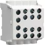 HAGER KH35L8 1-polio magistralinės linijos atšakos gnybtų blokas, 6-35 mm² magistralė, 125 A, 1000 V, pilkas