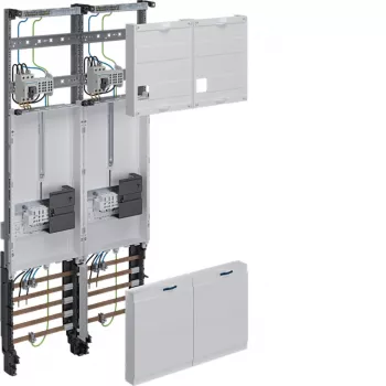 HAGER ZK34C3N komplektinis apskaitos laukas 2 skaitiklių vietoms Universal Z H1050mm 2 laukų Hessen dizainas