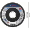 Bosch Accessories 2608619199 X-LOCK atsparusis šlifavimo diskas 115 mm, grūdėtumas 80, cirkonio aliuminio oksidas, kūginis Type 29, metalui, 1 vnt.
