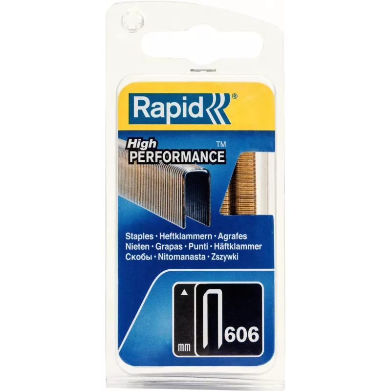 RAPID TOOLS Type 606 siauros karūnos segtukai 30 mm cinkuoto plieno dervos danga 1000 vienetų 40109532
