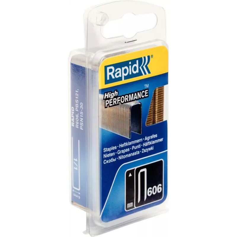 RAPID TOOLS Type 606 siauros karūnos segtukai 30 mm cinkuoto plieno dervos danga 1000 vienetų 40109532