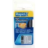 Rapid Type 36 plokščios vielos kabelių segtukai, 12 mm kojelė, cinkuoti, kaltinio smaigaliu, 1000 vnt. 40109626