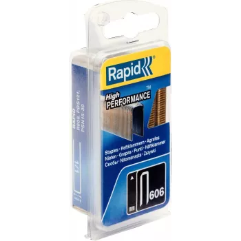 RAPID TOOLS siauros karūnos segtukai Type 606, 12 mm, maža pakuotė, cinkuotos plieninės vielos, dervos danga, 1 vnt. 40109527