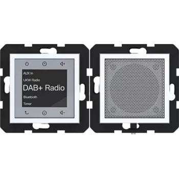 HAGER WAN6110WG Radio Touch UP DAB+ Bluetooth garsiakalbis, įleidžiamas