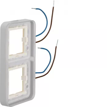 Hager WNA712 W.1 vieno modulio rėmelis su mėlynu LED apšvietimu, 230V, poliarinės baltos spalvos