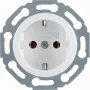 Hager WTS1300WG Schuko lizdas, poliarinės baltos blizgios spalvos, 1 vietos, įleidžiamas, 16 A, 250 V, su vaikų apsauga