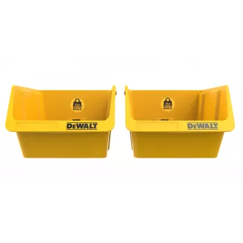 DEWALT DWST82813-1 TSTAK įrankių laikymo dėžė dvigubas paketas – 2x 14L sukraunamos plastikinės dėžės, juoda/geltona