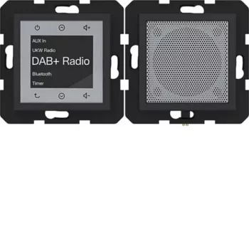 HAGER WAN6110BM Radio Touch UP DAB+ Bluetooth garsiakalbis, įleidžiamas, juodas