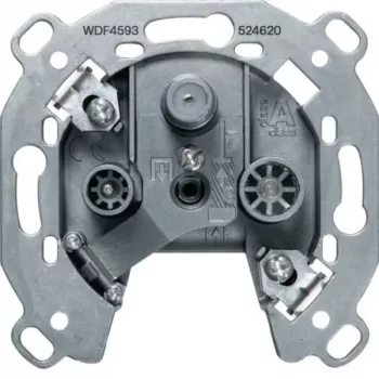 Hager WDF4593 antenos lizdas 3 išėjimų SAT TV FM vieno lizdo modulinis įdėklas, įleidžiamas