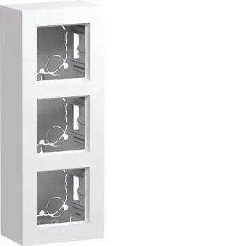 HAGER WAD8310WM paviršinio montavimo 3 modulių korpusas, A.8 dizainas, grynai balta