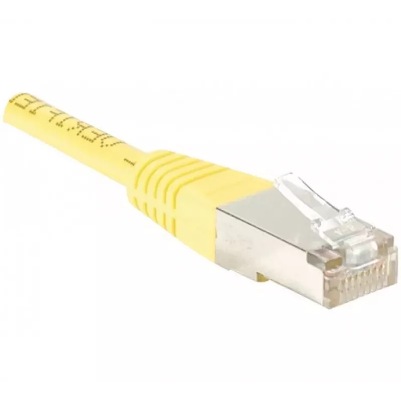 EXERTIS CONNECT Cat6 F/UTP komutacinis kabelis, geltonas, 2,0 m, plonas lenkimo reljefas 842201