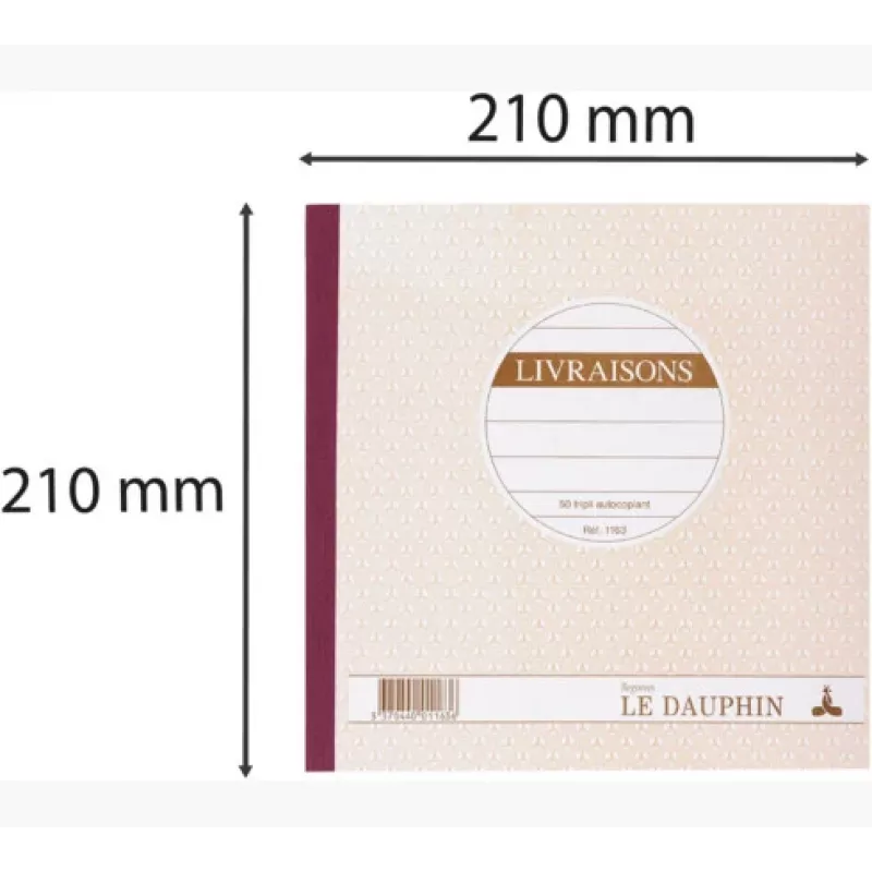 Le Dauphin Manifold Livraisons, 210 x 210 mm, tripli (1163D) - 1 vnt. (1163D)