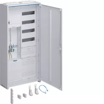 Hager universZ komplektinis skaitiklių spintelė ZB323Q15ENT, 3 taškų, 1 apskaitos laukas, APZ, Rfz, 1100x550x205 mm, balta