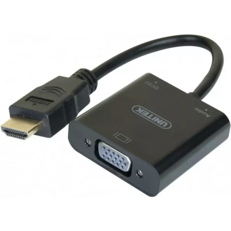 Exertis Connect 051248 VGA į HDMI adapterio kabelis 0,15 m juodas